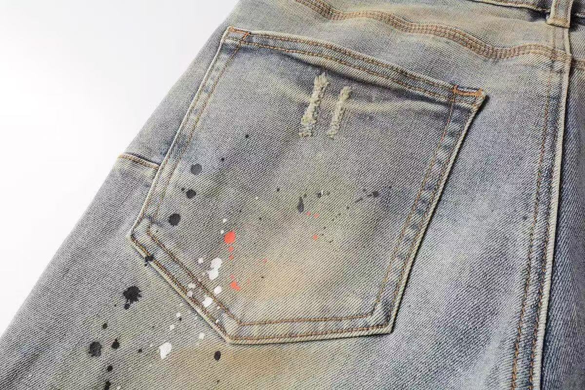 Original Purple High Street Ink Jeans with Water-Purification Fabric and Durable Design - 图片 3
