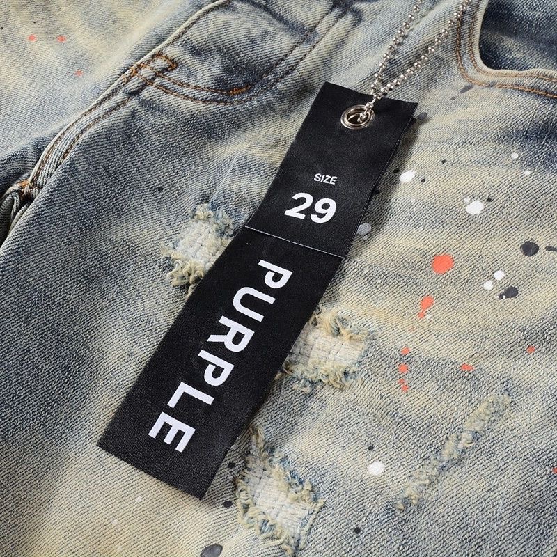 Original Purple High Street Ink Jeans with Water-Purification Fabric and Durable Design - 图片 8