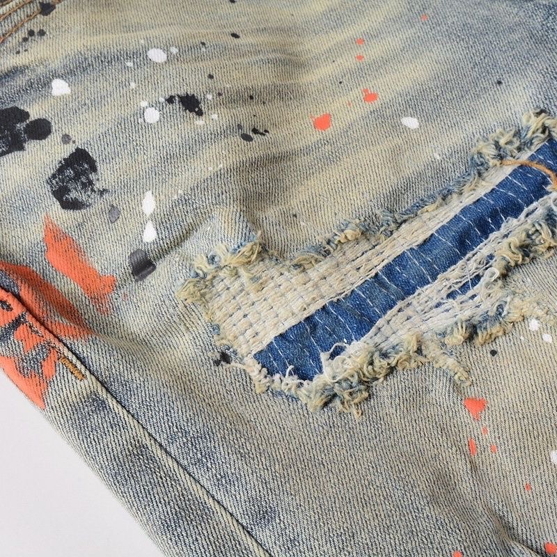 Original Purple High Street Ink Jeans with Water-Purification Fabric and Durable Design - 图片 7