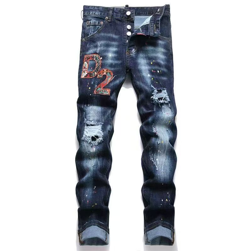 Expensive D2 Embroidered Man’s Pants with Unique Design and High Quality Materials