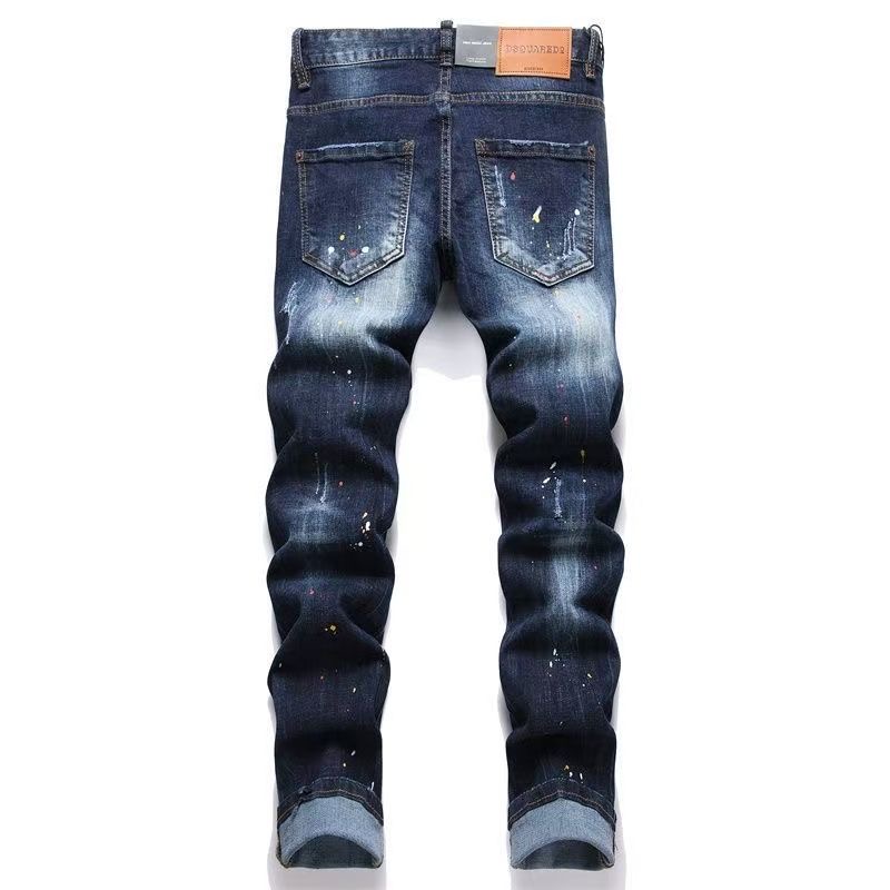 Expensive D2 Embroidered Man’s Pants with Unique Design and High Quality Materials - 图片 2