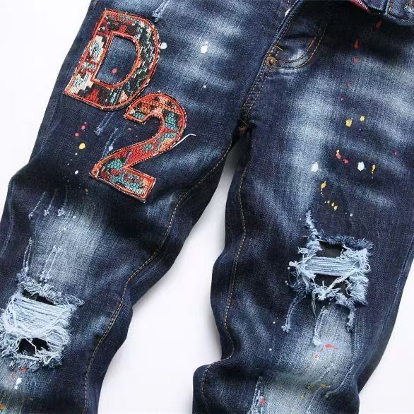 Expensive D2 Embroidered Man’s Pants with Unique Design and High Quality Materials - 图片 6
