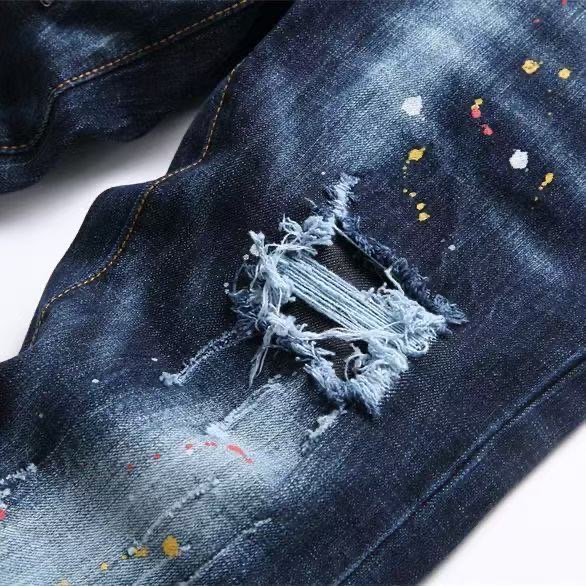 Expensive D2 Embroidered Man’s Pants with Unique Design and High Quality Materials - 图片 5