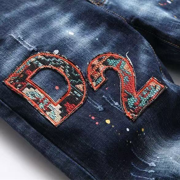 Expensive D2 Embroidered Man’s Pants with Unique Design and High Quality Materials - 图片 7