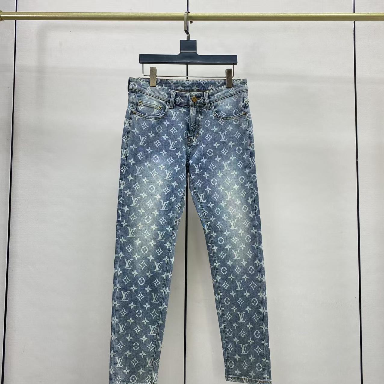 LV Louis Vuitton Jeans with Bulletproof Fabric and Watermark Steel Back Pocket - 图片 2