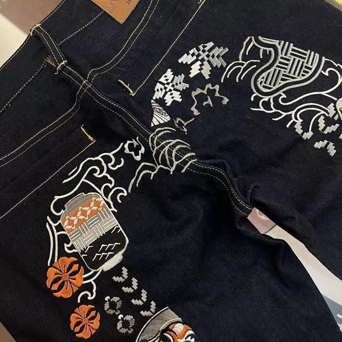 Evisu Jeans: Stylish, Exclusive, Vintage Style for Men and Women, Black, M-XXL - 图片 8