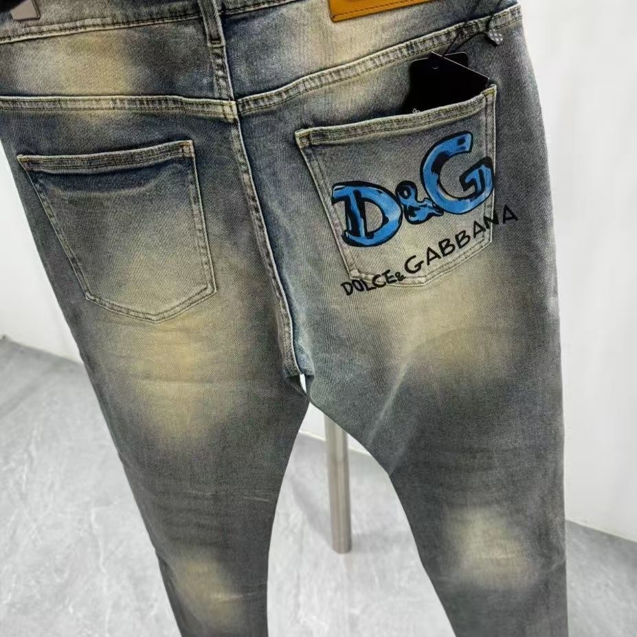 Luxurious DG Gold Jeans: High-Quality, Breathable, and Stylish for Spring and Summer - 图片 4