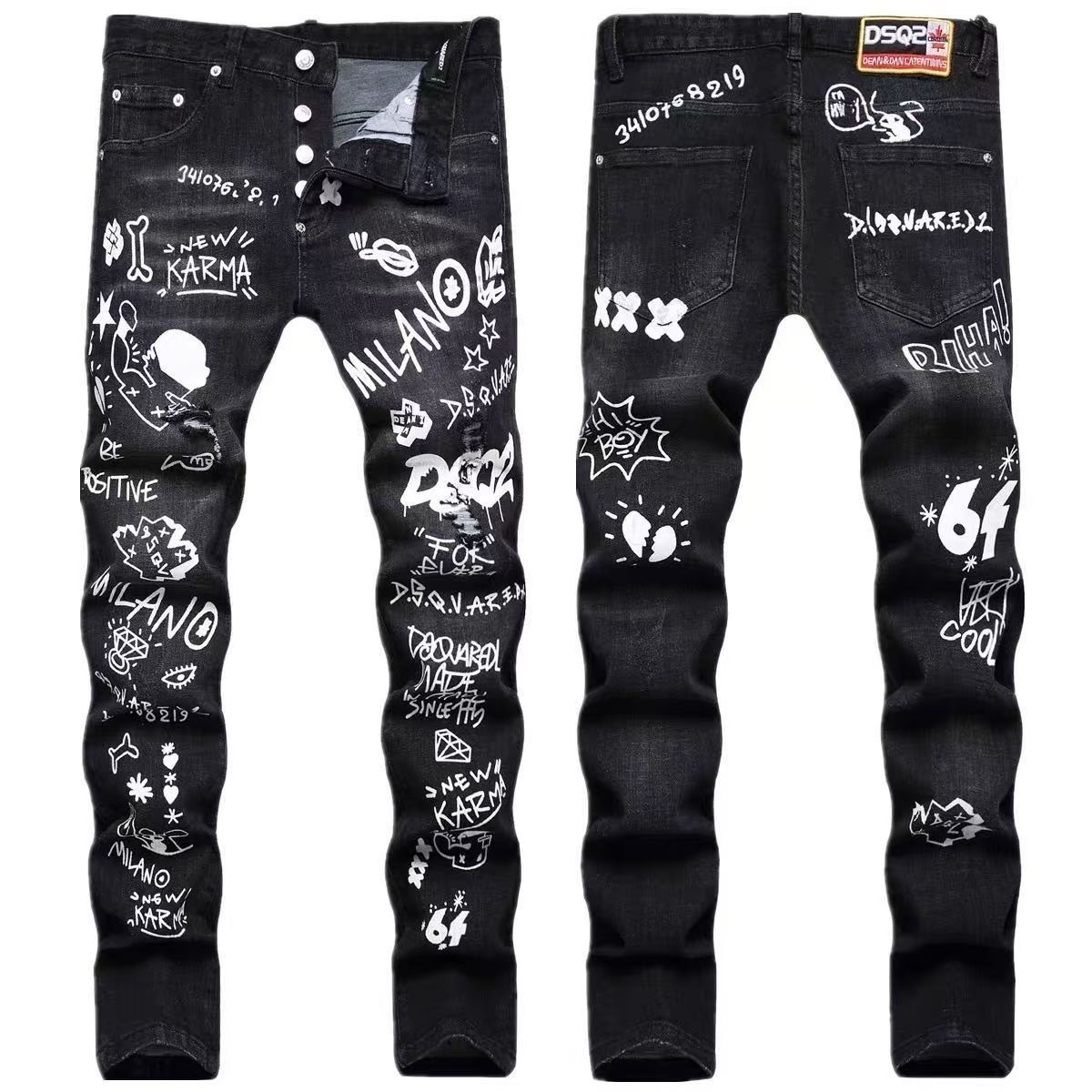 New D2 Embroidered Man’s Patched Beggar Pants: Premium Design, Pricey Wash