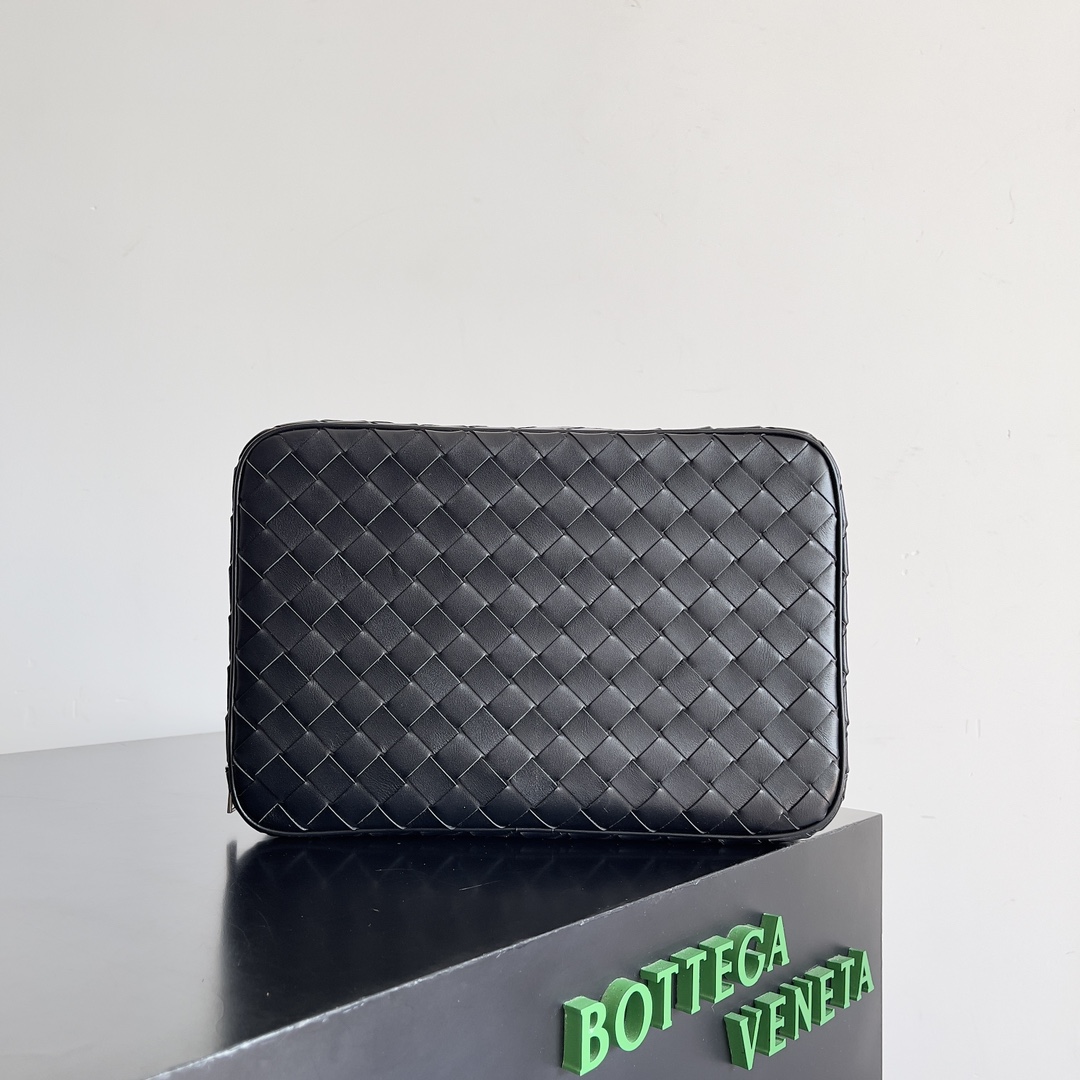 Bottega Veneta black clutch bag