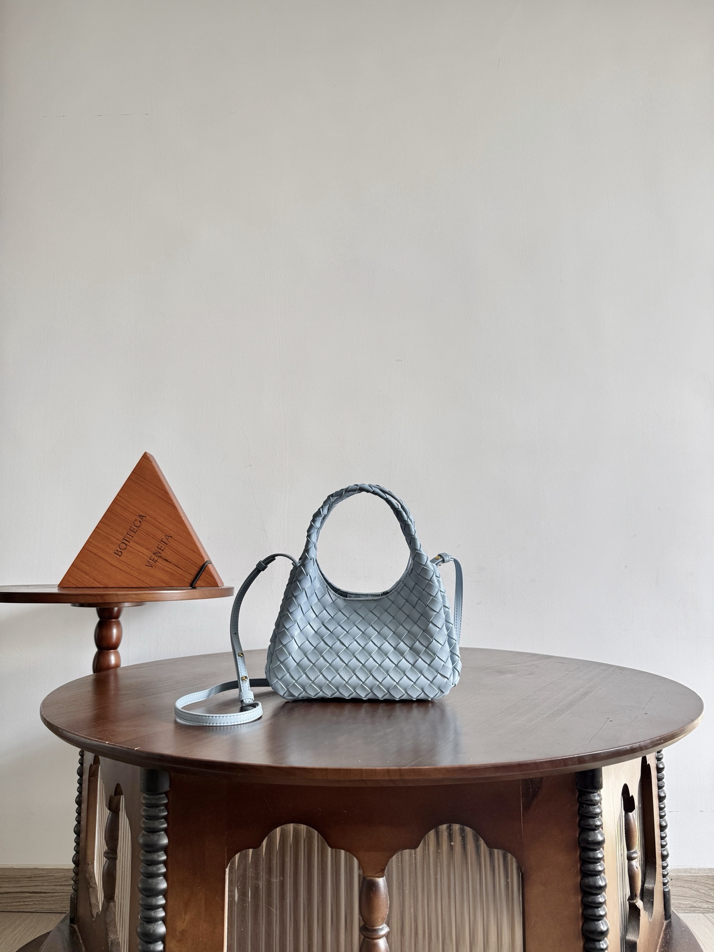 Bottega Veneta Blue Woven Hobo Bag