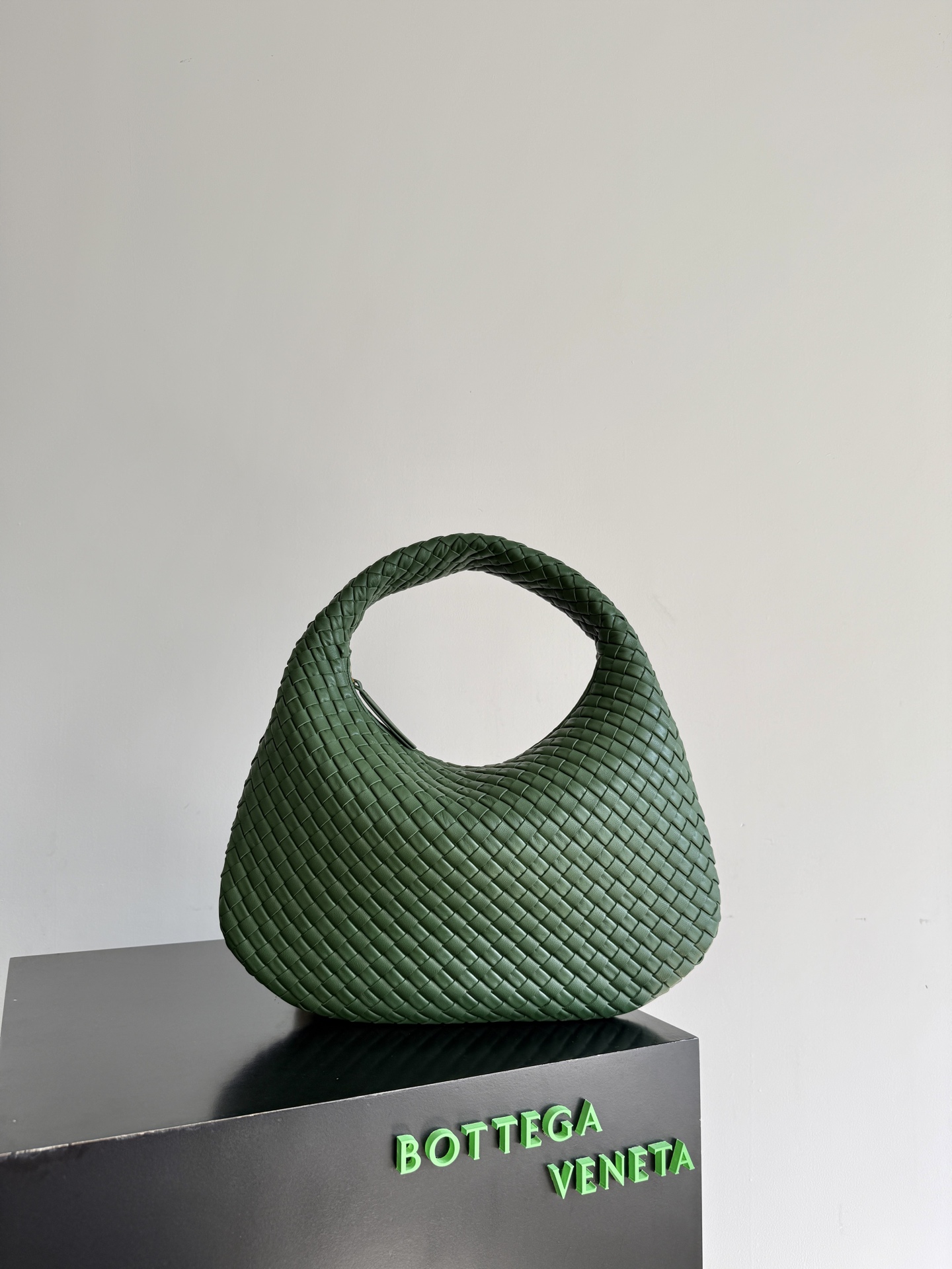Bottega Veneta Green Woven Hobo Bag