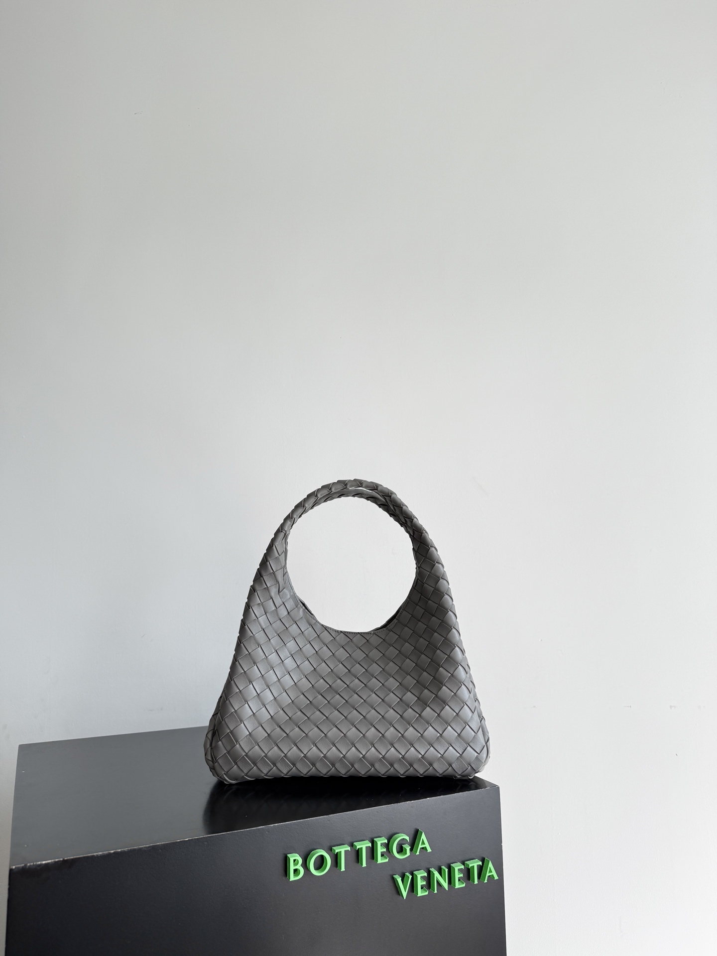 Bottega Veneta Gray Woven Hobo Bag