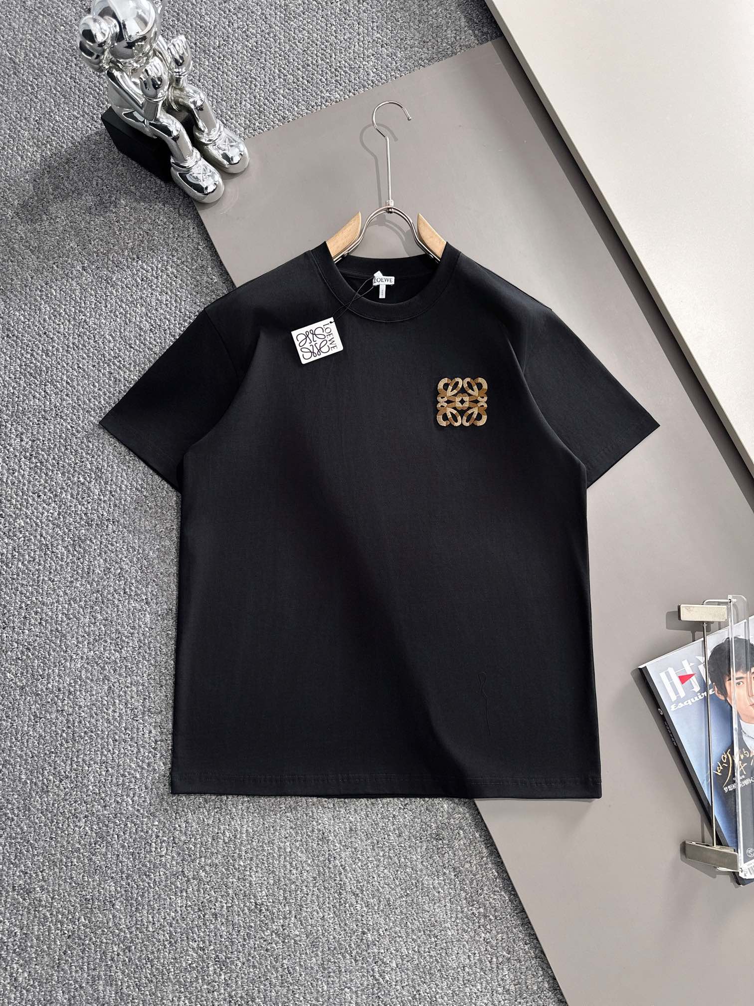 🅿️85 (llegada al día siguiente) LOEWE 2025 nuevo modelo, logo de letras bordadas con efecto cepillo en colores combina…