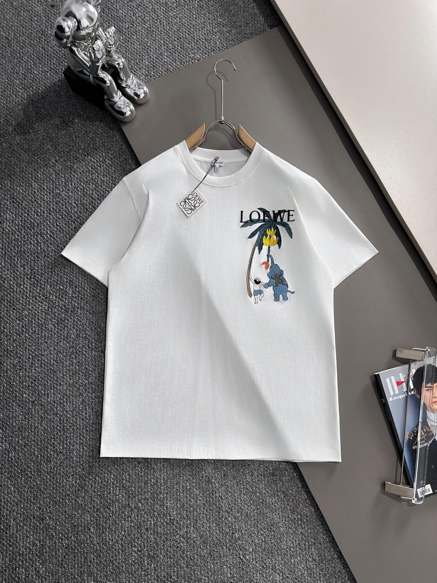 🅿️85 (llegada al día siguiente) LOEWE 2025 nuevo modelo, logo de letras bordadas estilo playa de personas y animales, …