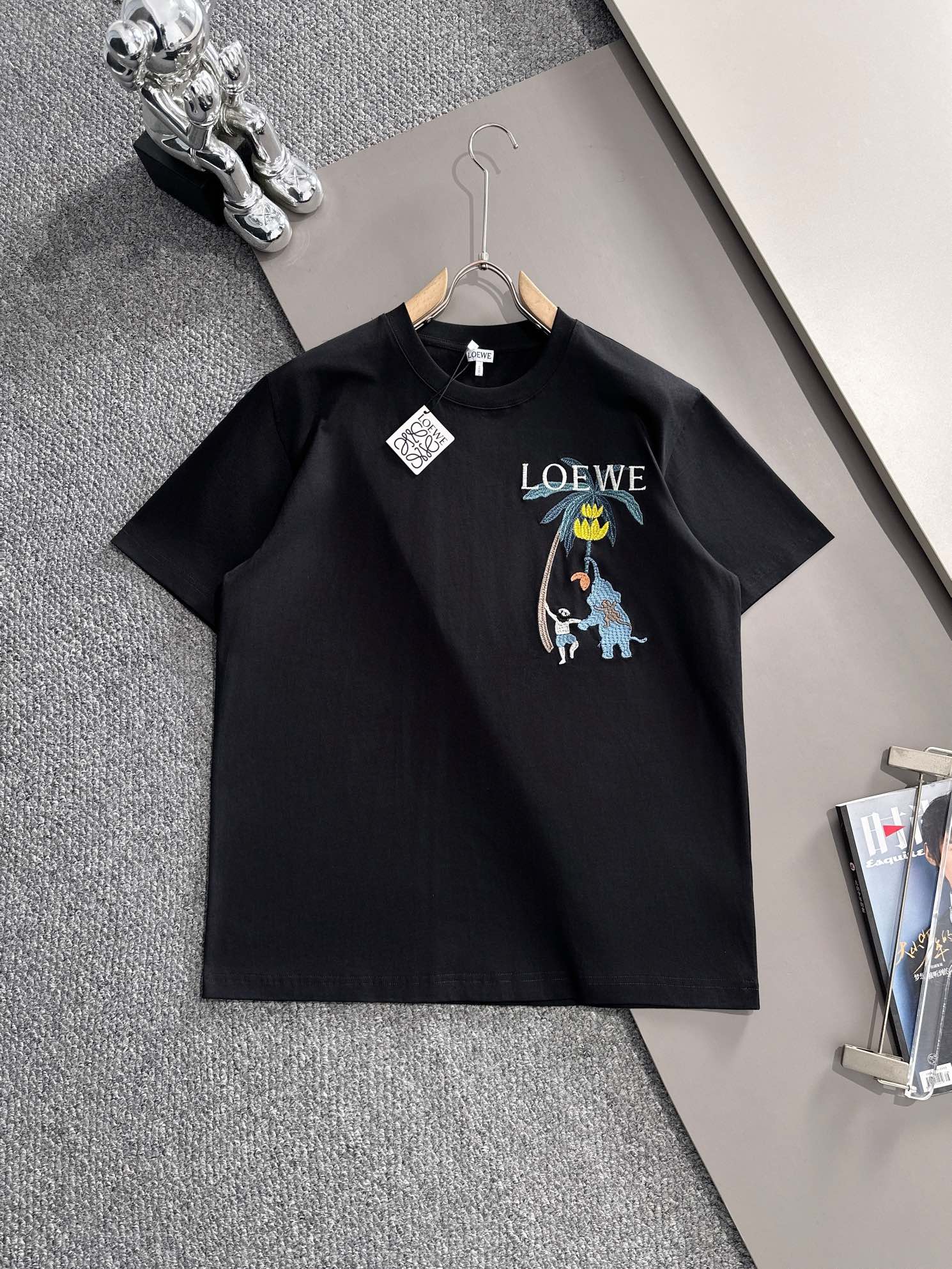 🅿️85 (llegada al día siguiente) LOEWE 2025 nuevo modelo, logo de letras bordadas estilo playa de personas y animales, …