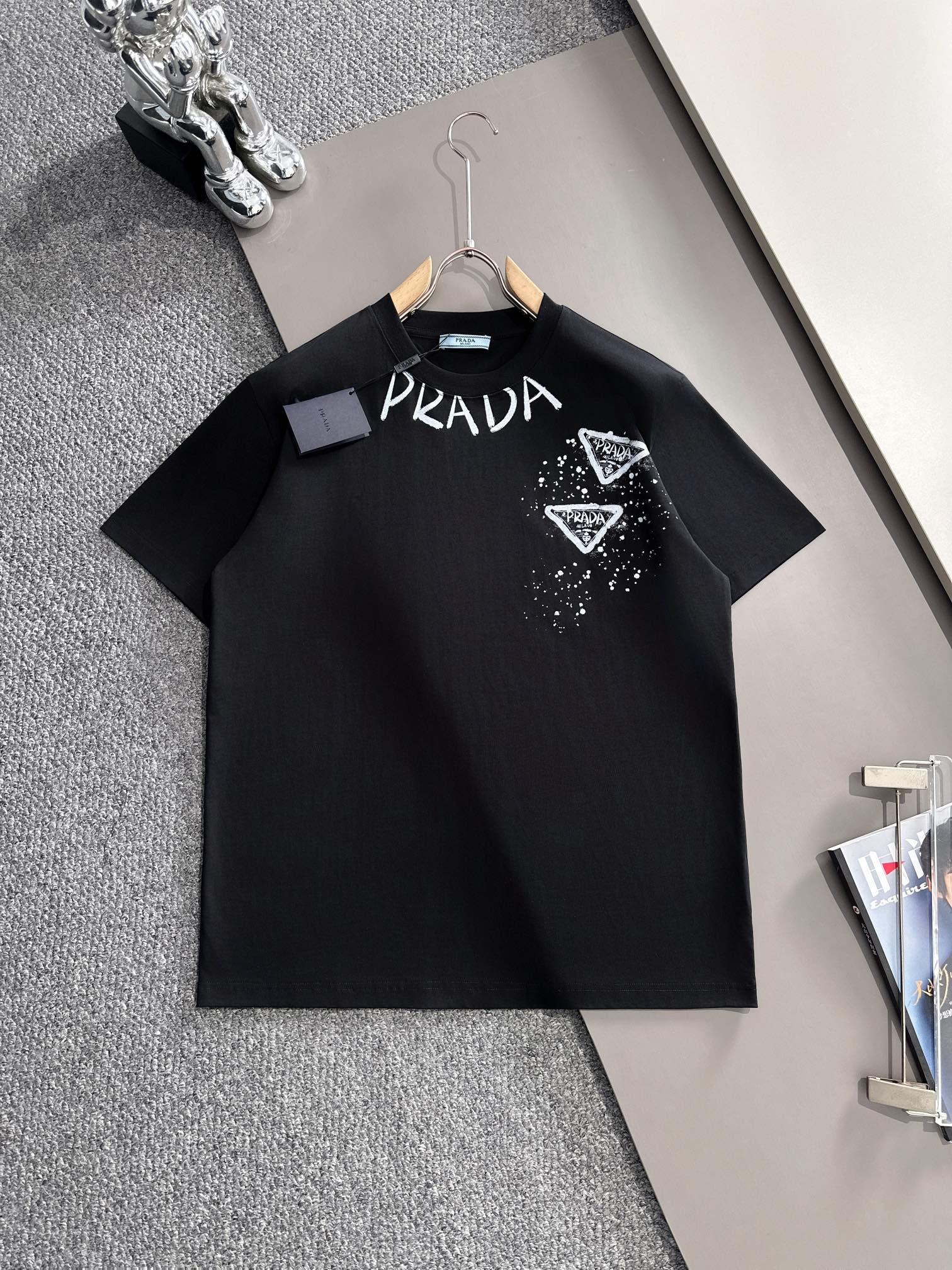 Llegue al día siguiente) PRADA 2025 nuevo estilo logotipo de letra de graffiti pintado a mano, mismo estilo para hombre…