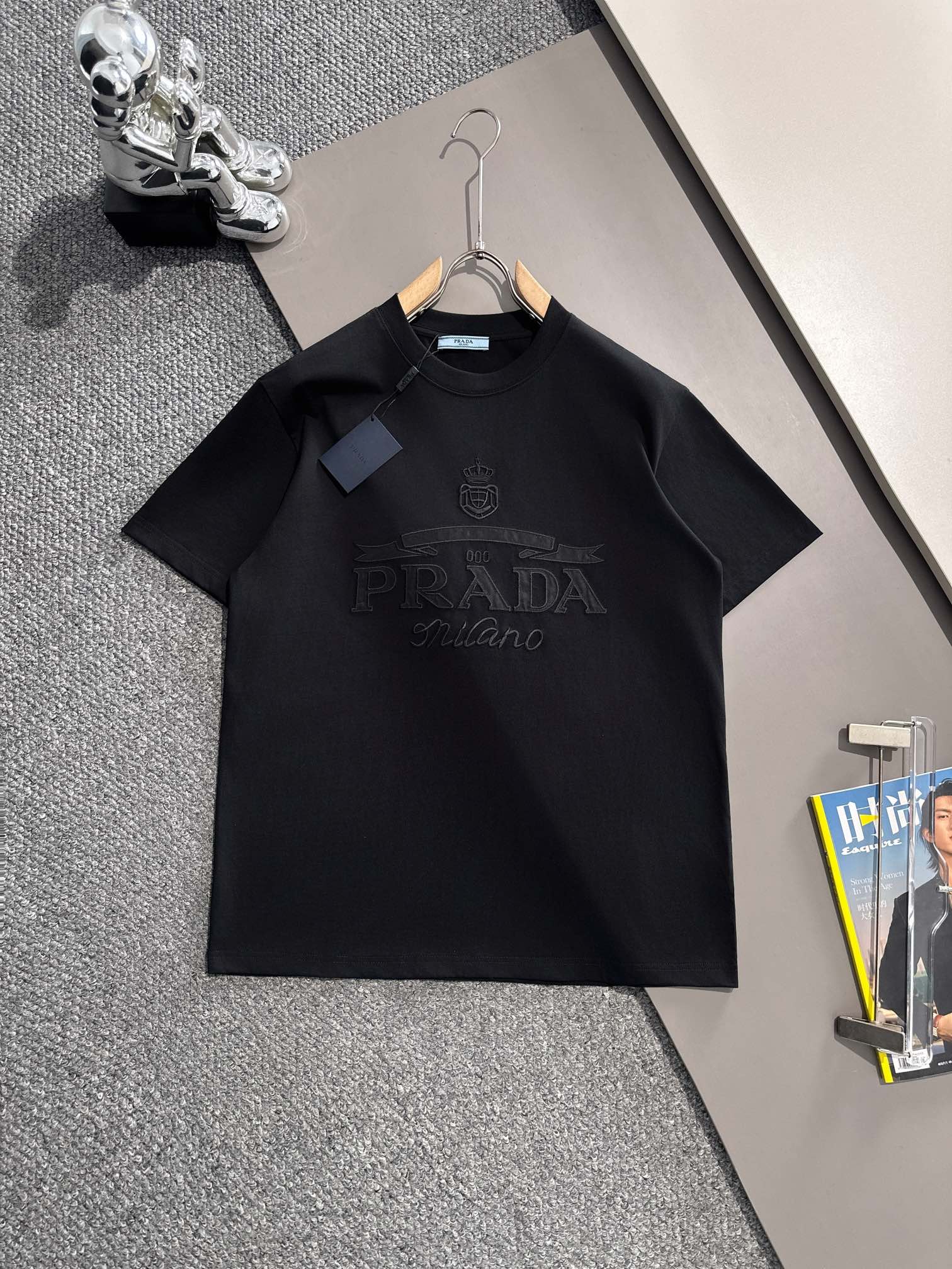 Llegue al día siguiente) PRADA 2025 nuevo estilo parche bordado con logo de letra, mismo estilo para hombres y mujeres,…