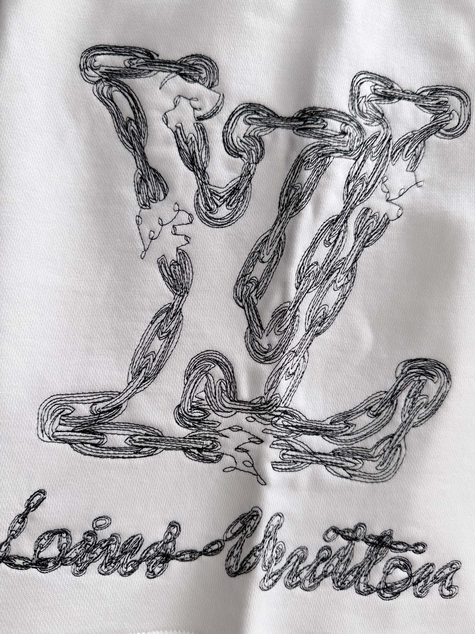 LV 驴家 2026新款 轻奢主义 密集虚线刺绣logo 男女日常通勤 穿搭必备 休闲短裤·定制毛圈面料