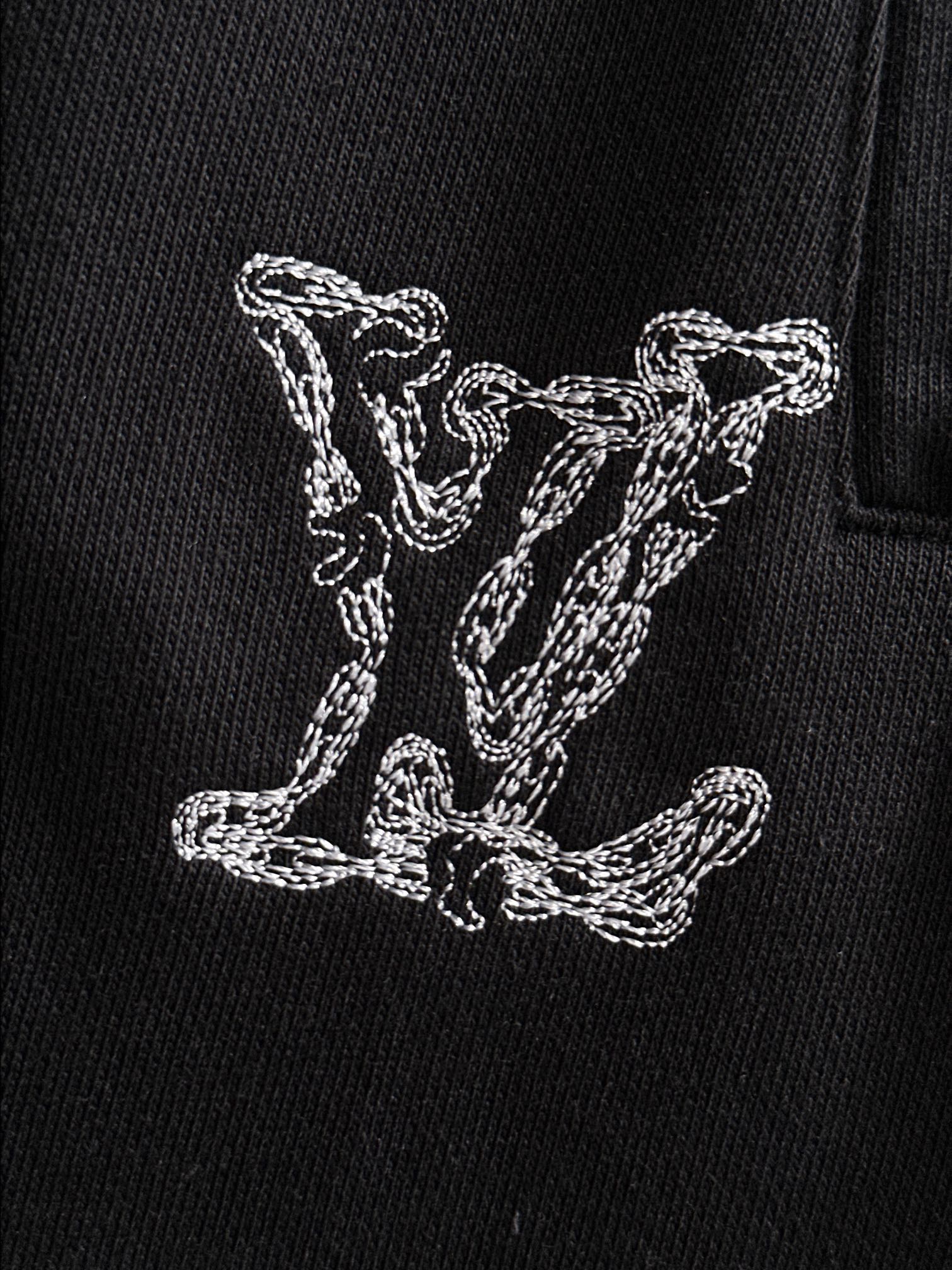 LV 驴家 2026新款 轻奢主义 密集虚线刺绣logo 男女日常通勤 穿搭必备 休闲短裤·定制毛圈面料