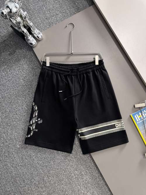 Dior Men's High-Density Cotton Shorts with Embroidered Logo