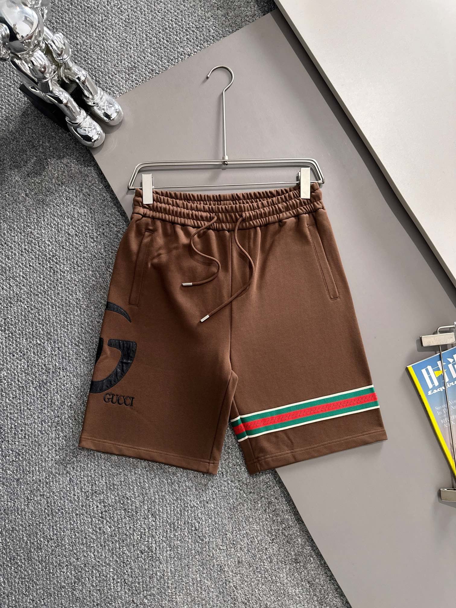  套装款！GUCCI 古驰 2025新款 轻奢主义 经典织带拼接 拼皮双G字母 刺绣logo 男女日常通