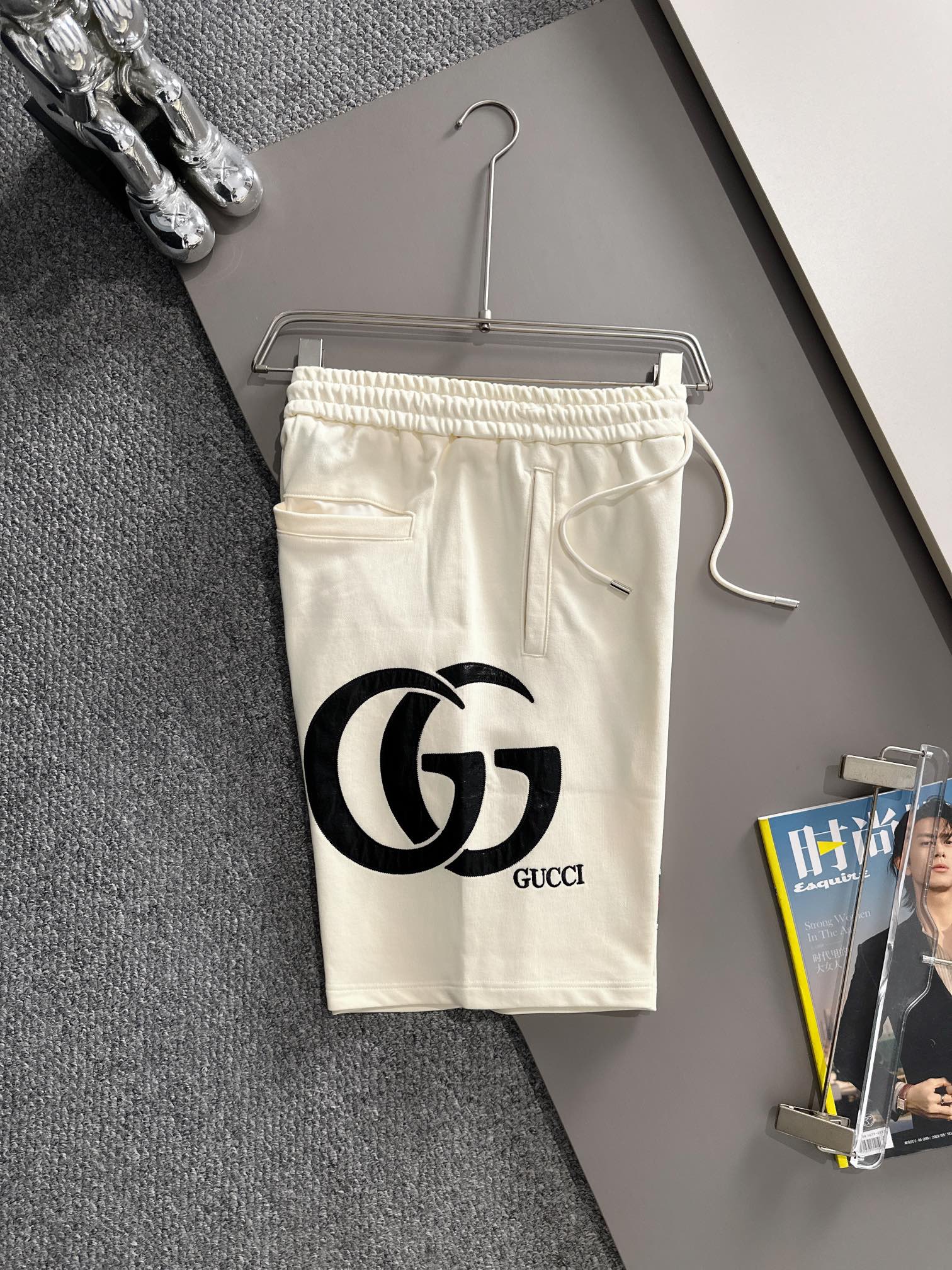  套装款！GUCCI 古驰 2025新款 轻奢主义 经典织带拼接 拼皮双G字母 刺绣logo 男女日常通