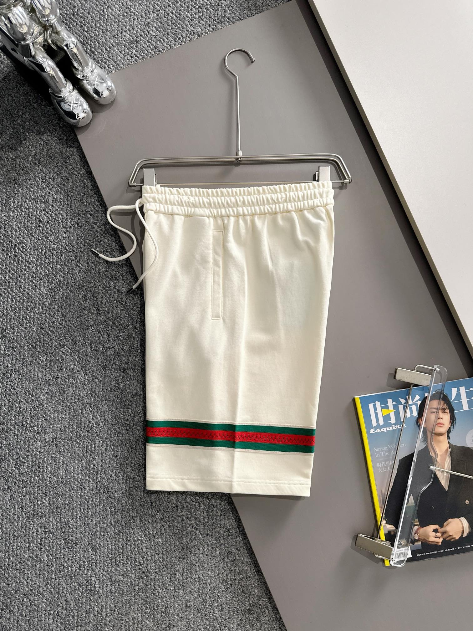  套装款！GUCCI 古驰 2025新款 轻奢主义 经典织带拼接 拼皮双G字母 刺绣logo 男女日常通