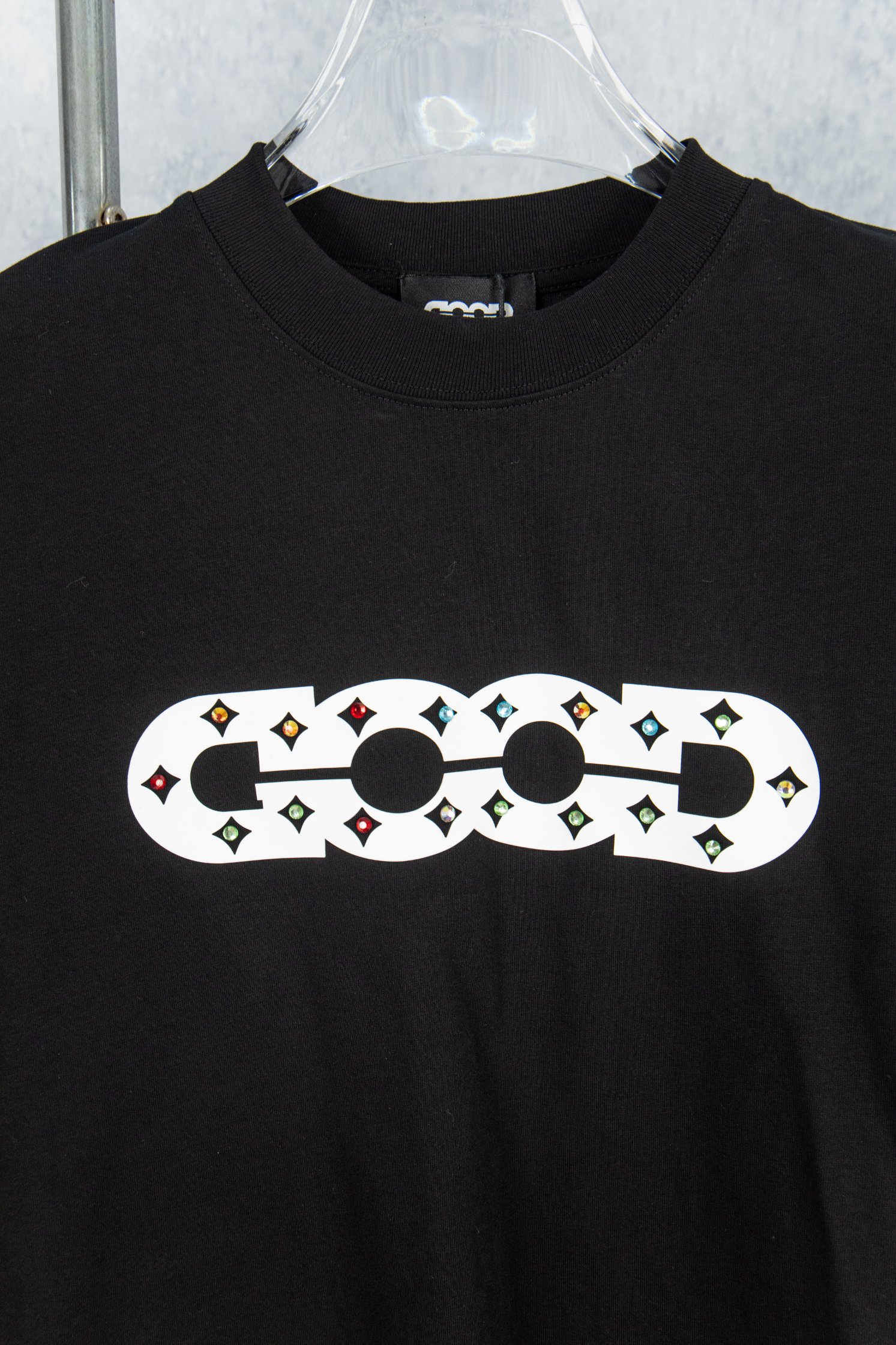 GOODBRAND 25ss 进口厚胶logo烫钻短袖T恤-Chinese UA Cheap High Quatity Brand Clothes Bags handbags Sneakers wholesale wholesaler seller from China Factory suppliers Fashion Clothing Shoes best Quality Beautiful Price GOODBRAND 25ss 进口厚胶logo烫钻短袖T恤