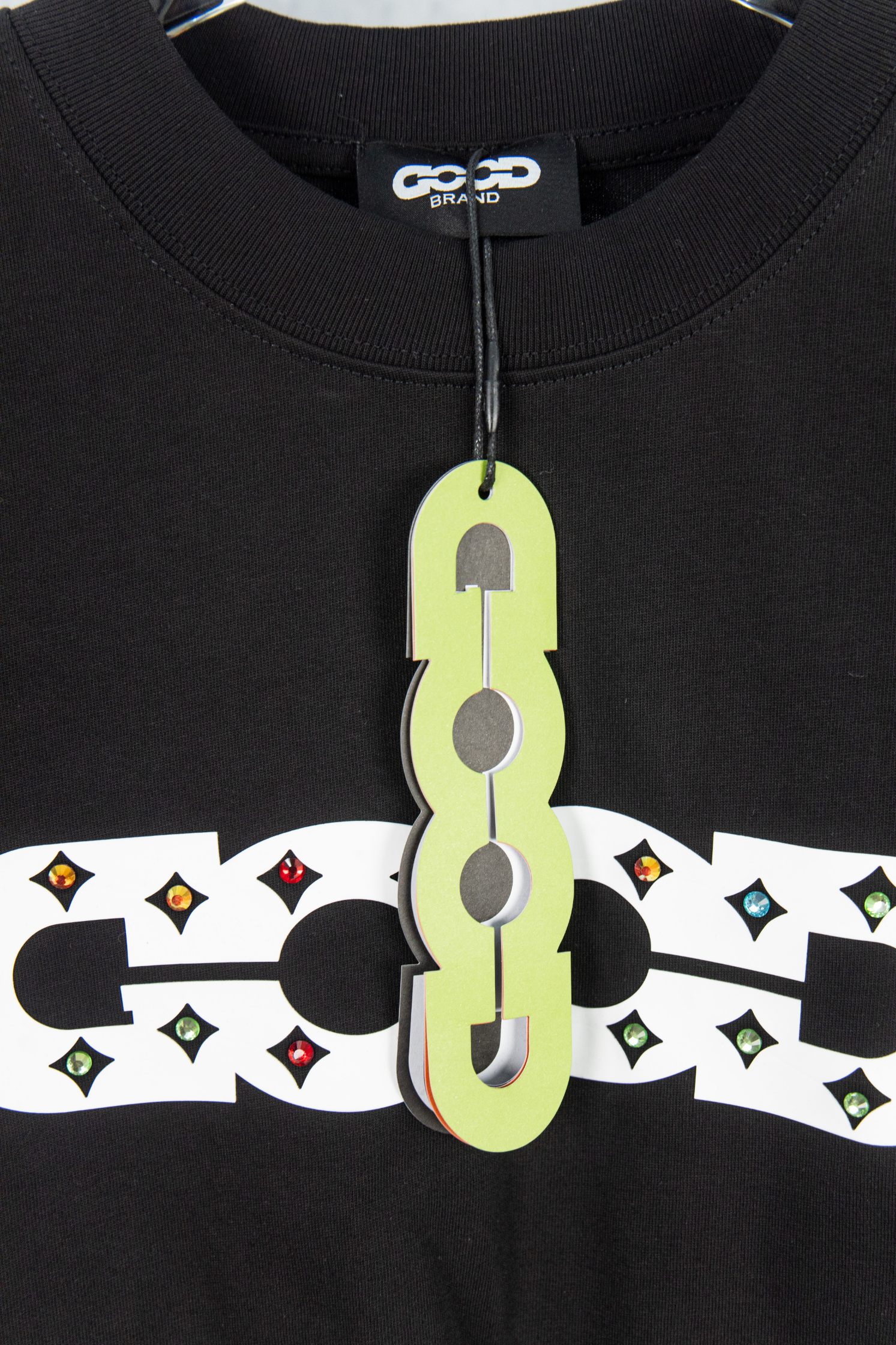 GOODBRAND 25ss 进口厚胶logo烫钻短袖T恤-Chinese UA Cheap High Quatity Brand Clothes Bags handbags Sneakers wholesale wholesaler seller from China Factory suppliers Fashion Clothing Shoes best Quality Beautiful Price GOODBRAND 25ss 进口厚胶logo烫钻短袖T恤