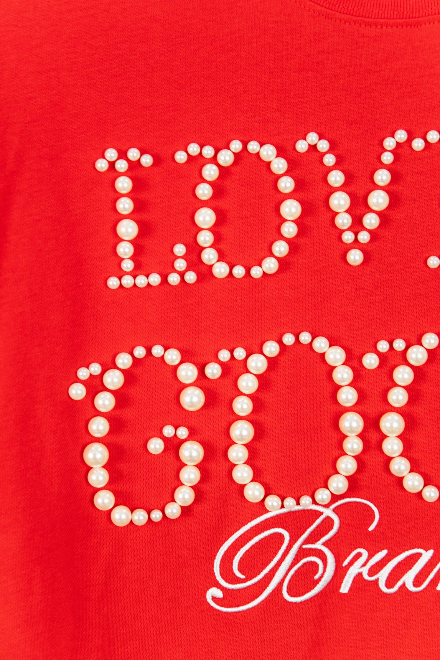 GOODBRAND 25ss 珍珠刺绣重工短袖T恤-Chinese UA Cheap High Quatity Brand Clothes Bags handbags Sneakers wholesale wholesaler seller from China Factory suppliers Fashion Clothing Shoes best Quality Beautiful Price GOODBRAND 25ss 珍珠刺绣重工短袖T恤