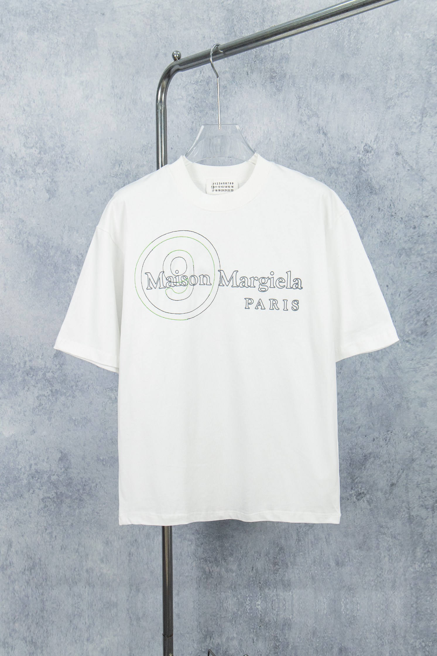 Modelo: M015# 💥Maison Martin Margiela 25ss camiseta de manga corta con estampado y bordado YB desarrollo 1:1 ⚠️100% al…