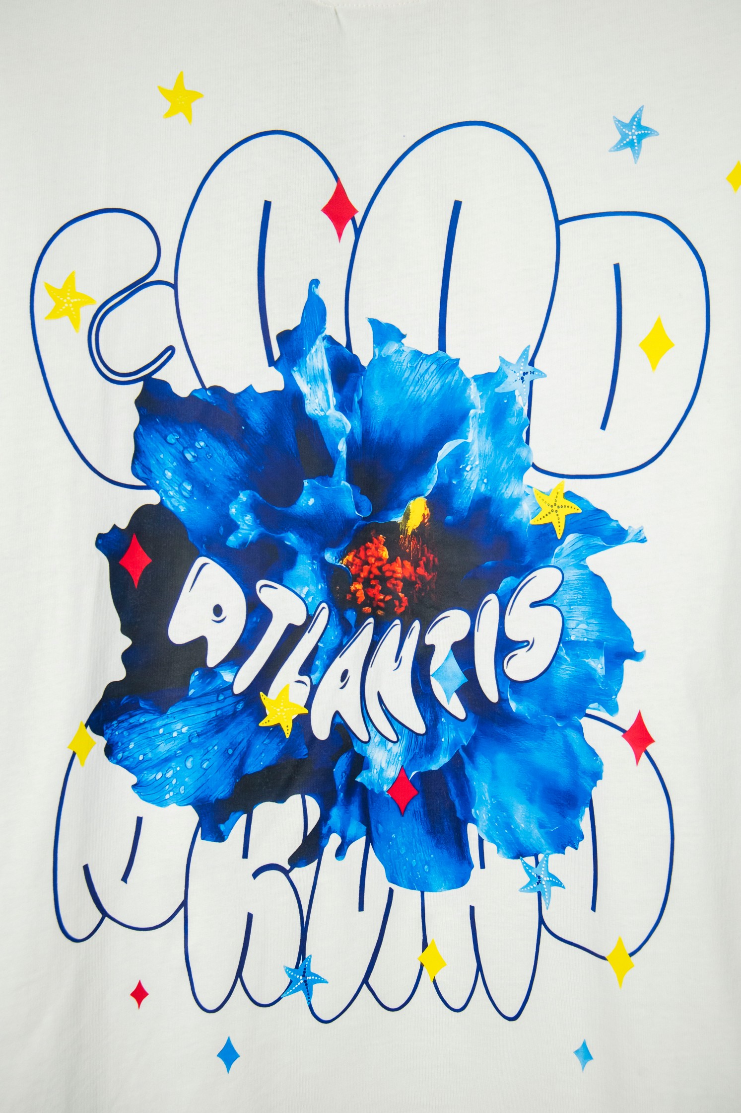 GOODBRAND 25ss 蓝海花朵印花短袖T恤-Chinese UA Cheap High Quatity Brand Clothes Bags handbags Sneakers wholesale wholesaler seller from China Factory suppliers Fashion Clothing Shoes best Quality Beautiful Price GOODBRAND 25ss 蓝海花朵印花短袖T恤