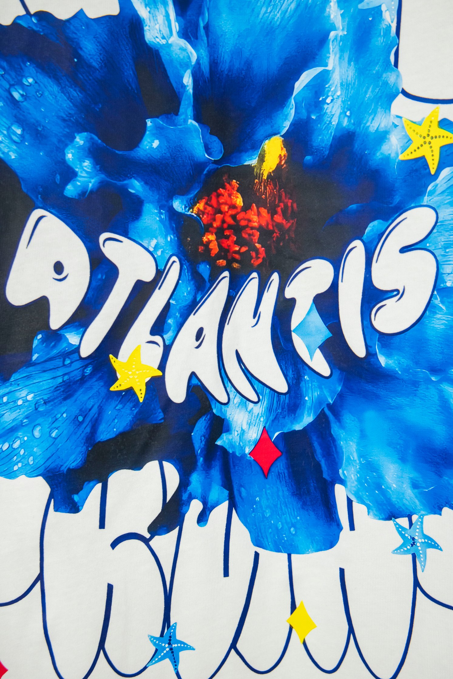 GOODBRAND 25ss 蓝海花朵印花短袖T恤-Chinese UA Cheap High Quatity Brand Clothes Bags handbags Sneakers wholesale wholesaler seller from China Factory suppliers Fashion Clothing Shoes best Quality Beautiful Price GOODBRAND 25ss 蓝海花朵印花短袖T恤