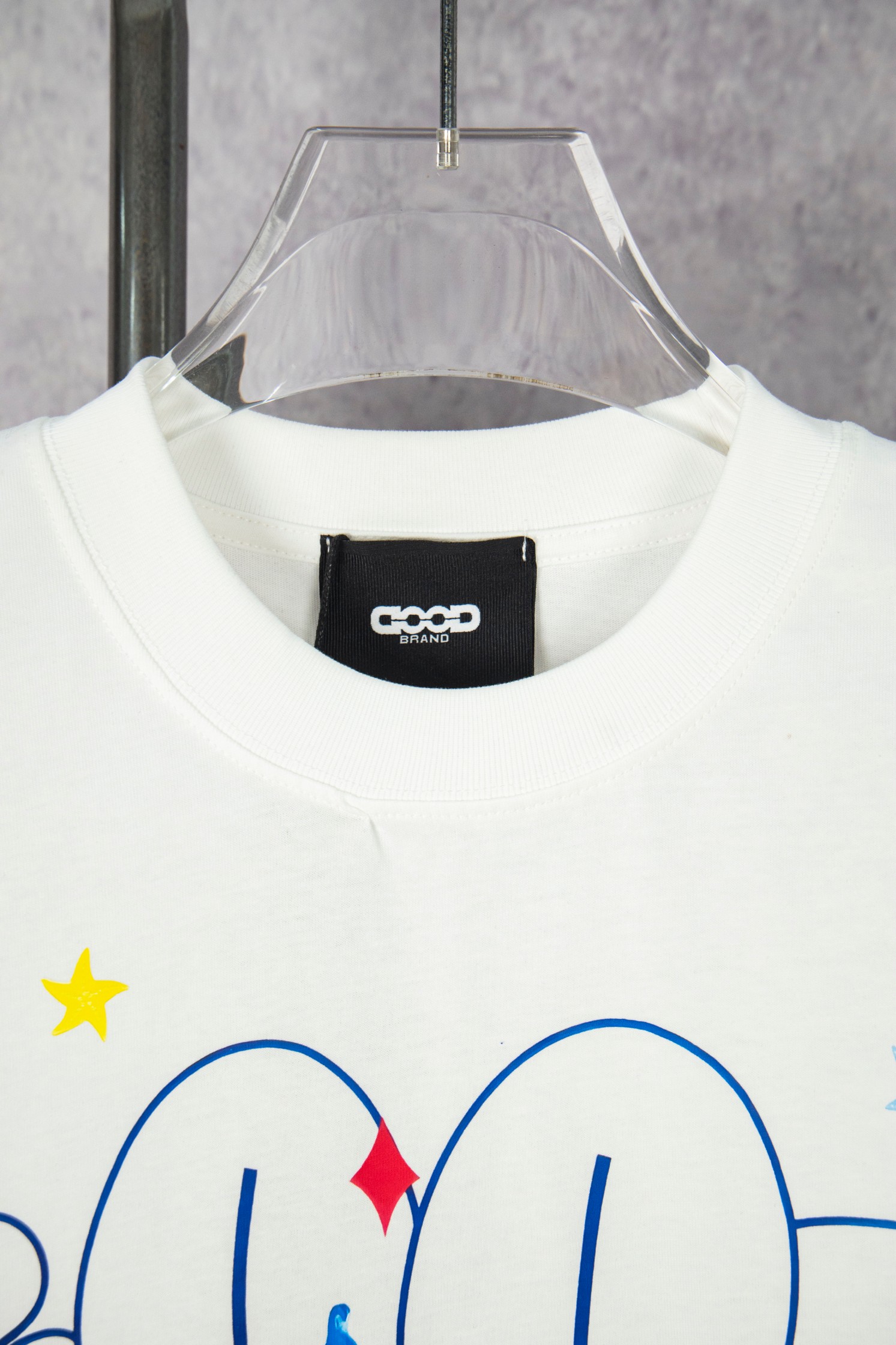 GOODBRAND 25ss 蓝海花朵印花短袖T恤-Chinese UA Cheap High Quatity Brand Clothes Bags handbags Sneakers wholesale wholesaler seller from China Factory suppliers Fashion Clothing Shoes best Quality Beautiful Price GOODBRAND 25ss 蓝海花朵印花短袖T恤