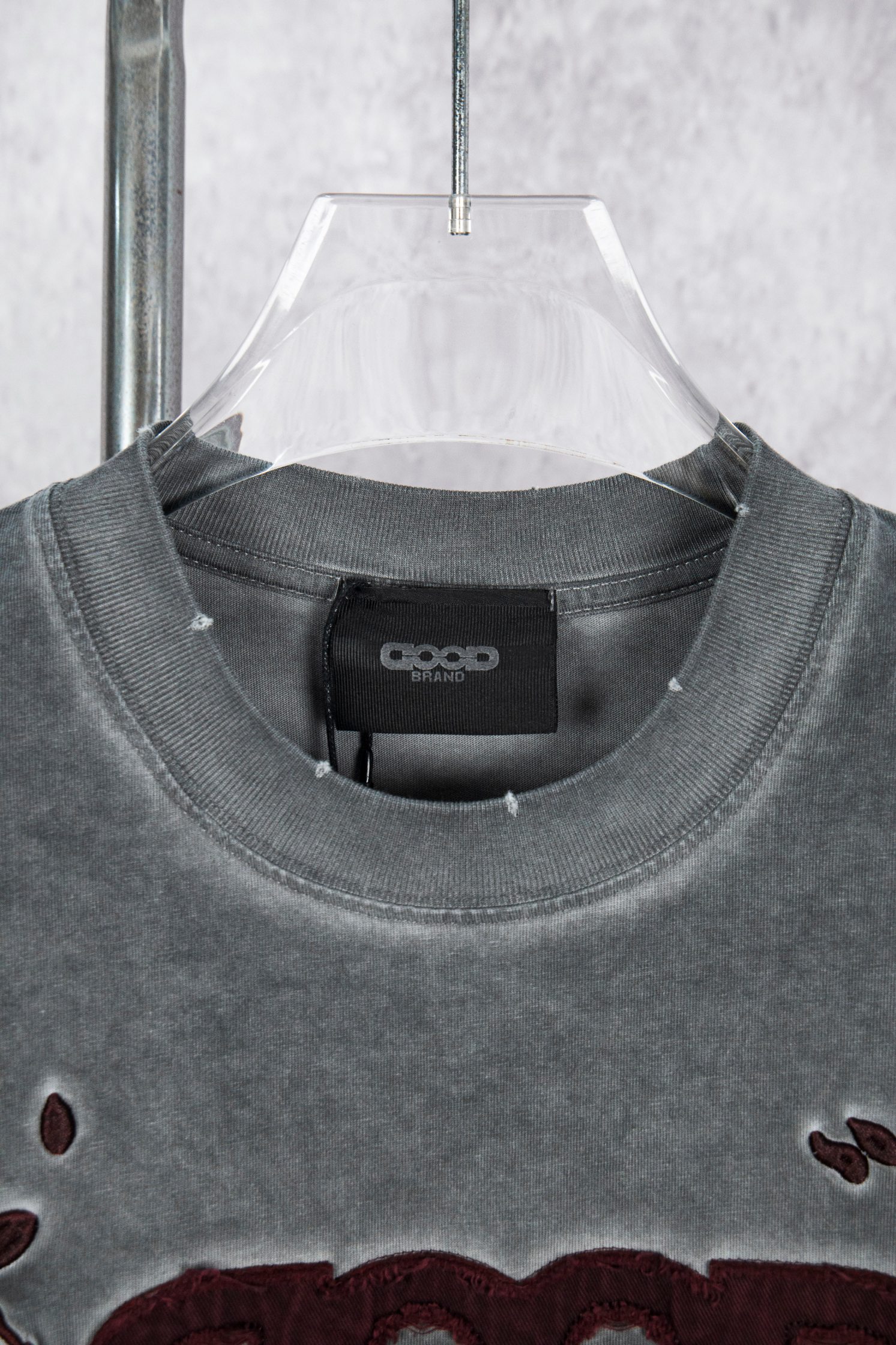 GOODBRAND 25ss 做旧磨破炒色短袖T恤-Chinese UA Cheap High Quatity Brand Clothes Bags handbags Sneakers wholesale wholesaler seller from China Factory suppliers Fashion Clothing Shoes best Quality Beautiful Price GOODBRAND 25ss 做旧磨破炒色短袖T恤