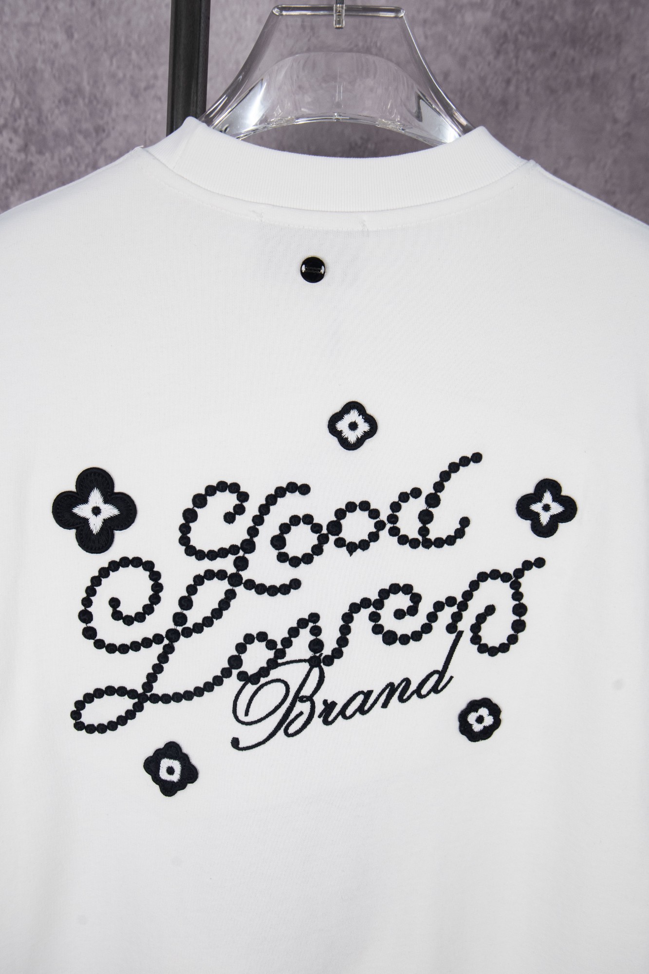 GOODBRAND 25ss GOOD LOVES小花标语轻奢时尚圆领卫衣