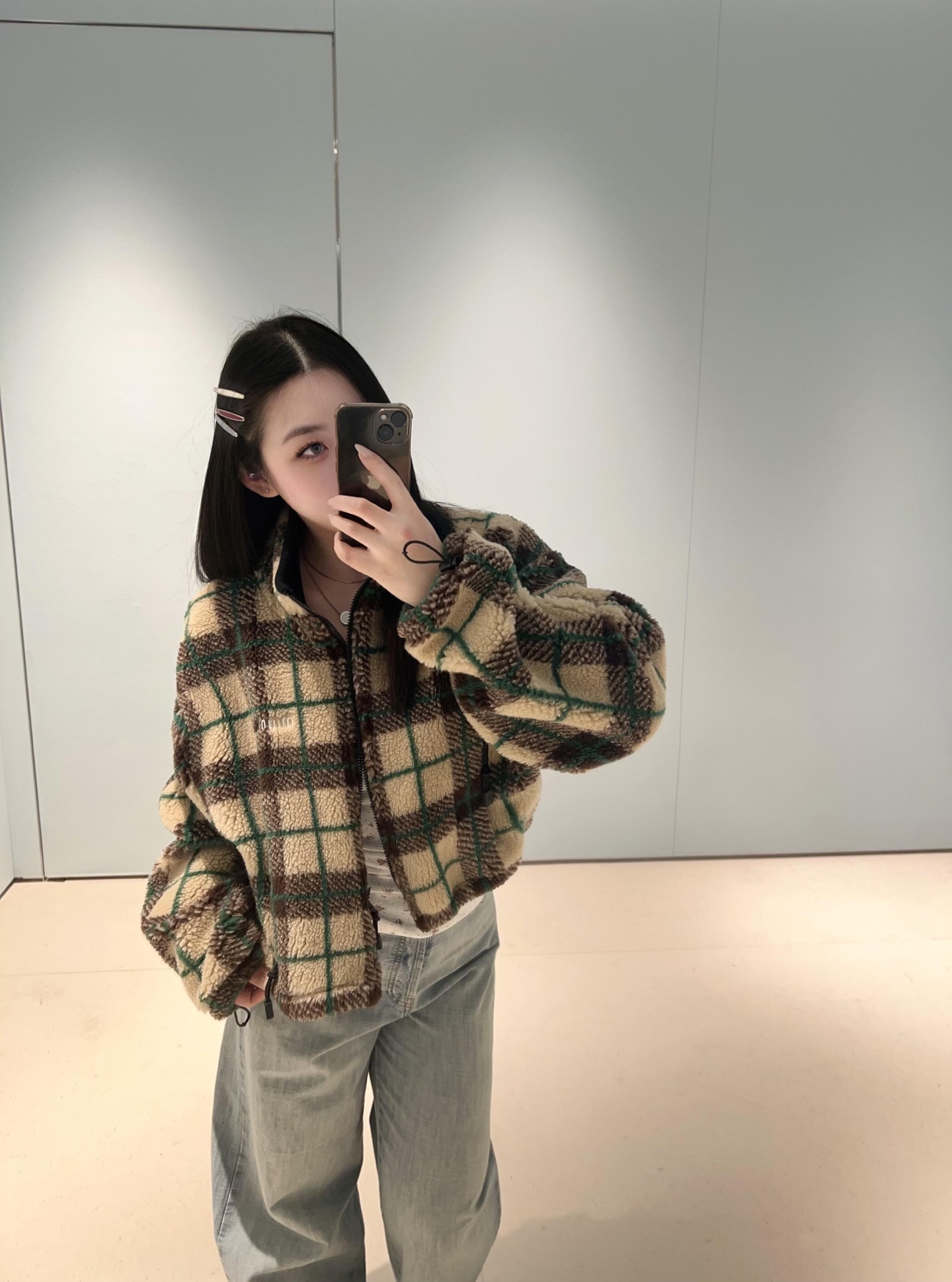 NO:658921,The atmosphere of December is given by miu plaid jacket,,miumiu,jackets & coats,alexander wang19860909十二月的氛围感 是miu格纹外套给的,,miumiu,jackets & coats,alexander wang,Women's clothing