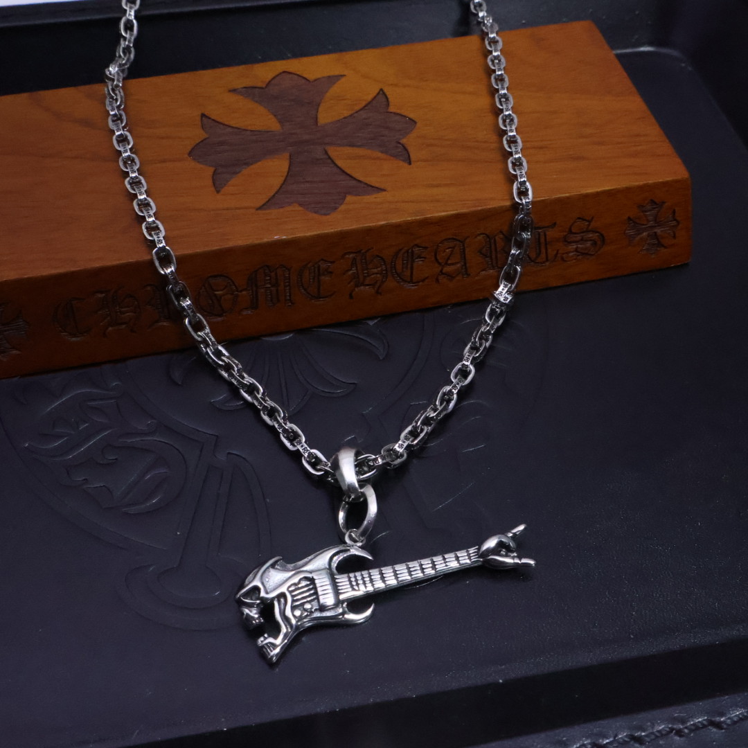 Chrome Hearts Style Necklace - Cross & Floral Design, Unisex Fashion Jewelry 8 1734497235 166