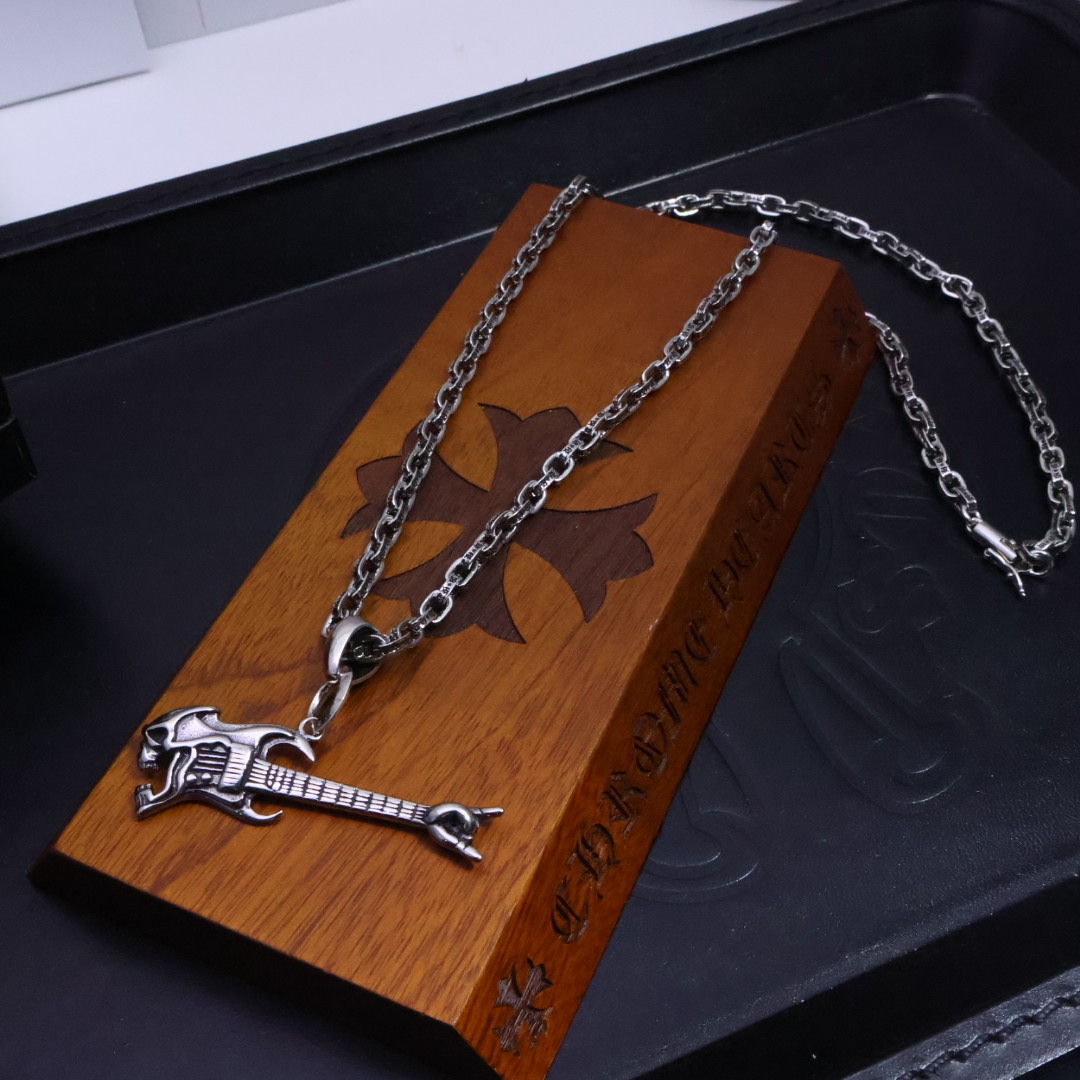 Chrome Hearts Style Necklace - Cross & Floral Design, Unisex Fashion Jewelry 6 1734497235 493