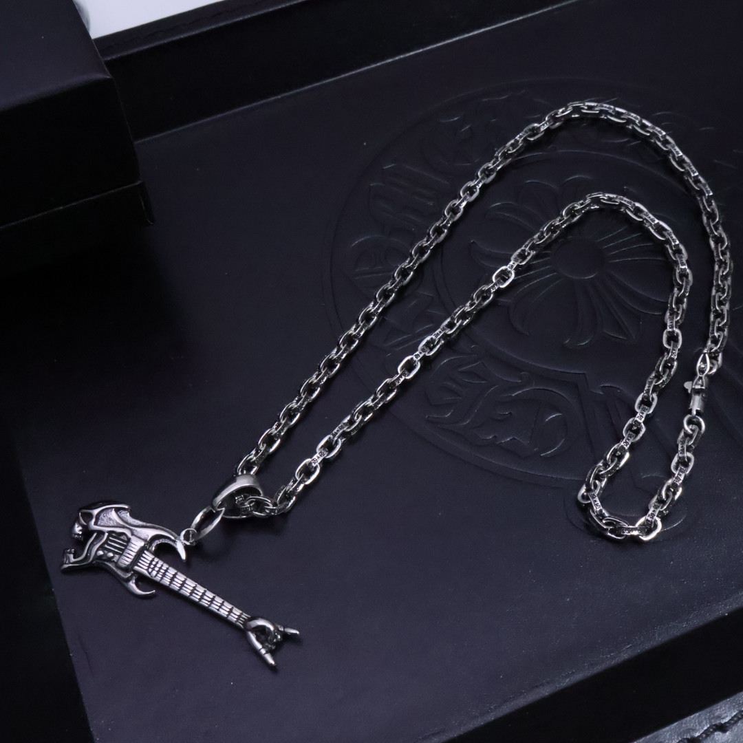 Chrome Hearts Style Necklace - Cross & Floral Design, Unisex Fashion Jewelry 3 1734497235 607