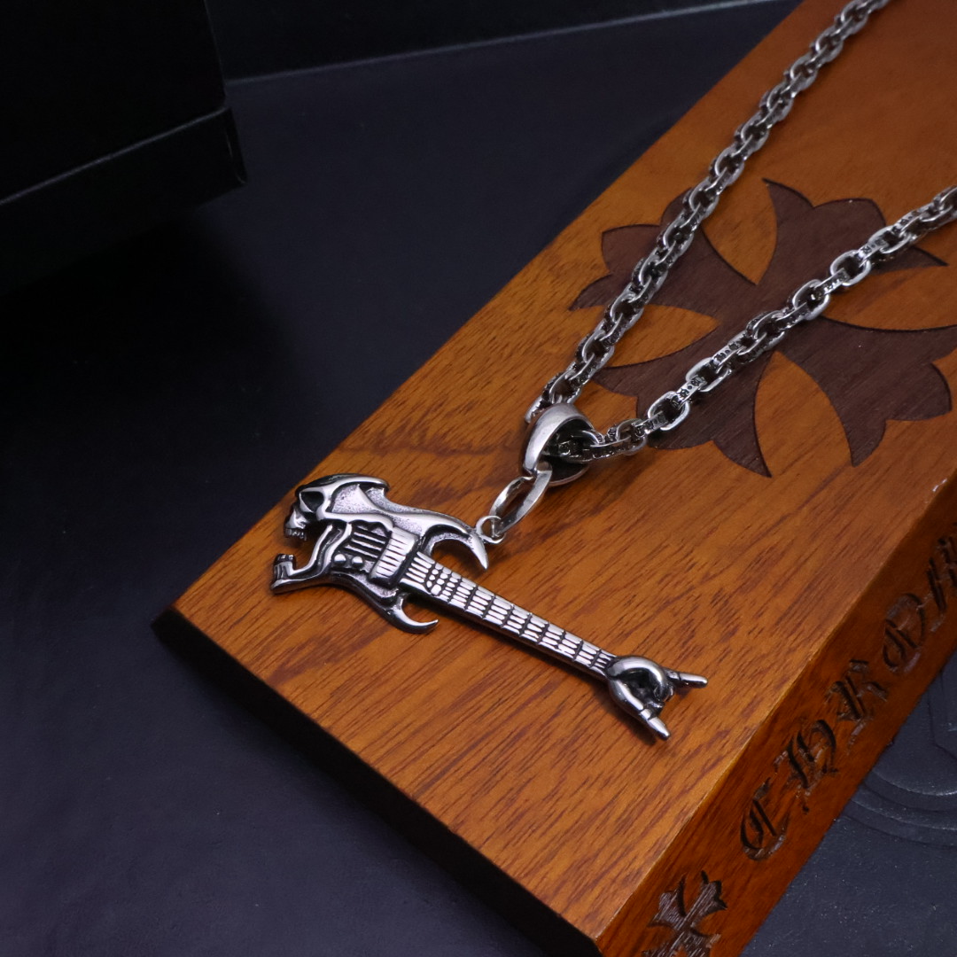 Chrome Hearts Style Necklace - Cross & Floral Design, Unisex Fashion Jewelry 7 1734497235 880