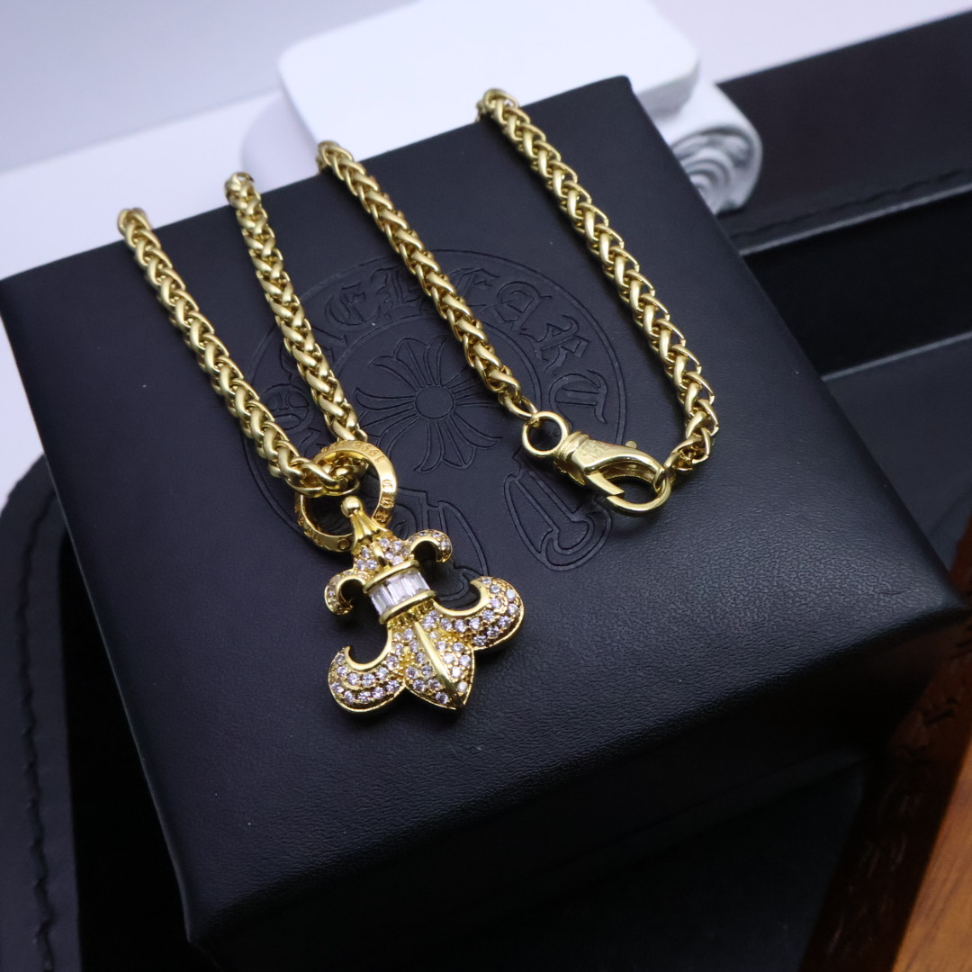 Chrome Hearts Cross Pendant Necklace - Gothic Punk Style - Unisex Fashion 7 1734499333 306