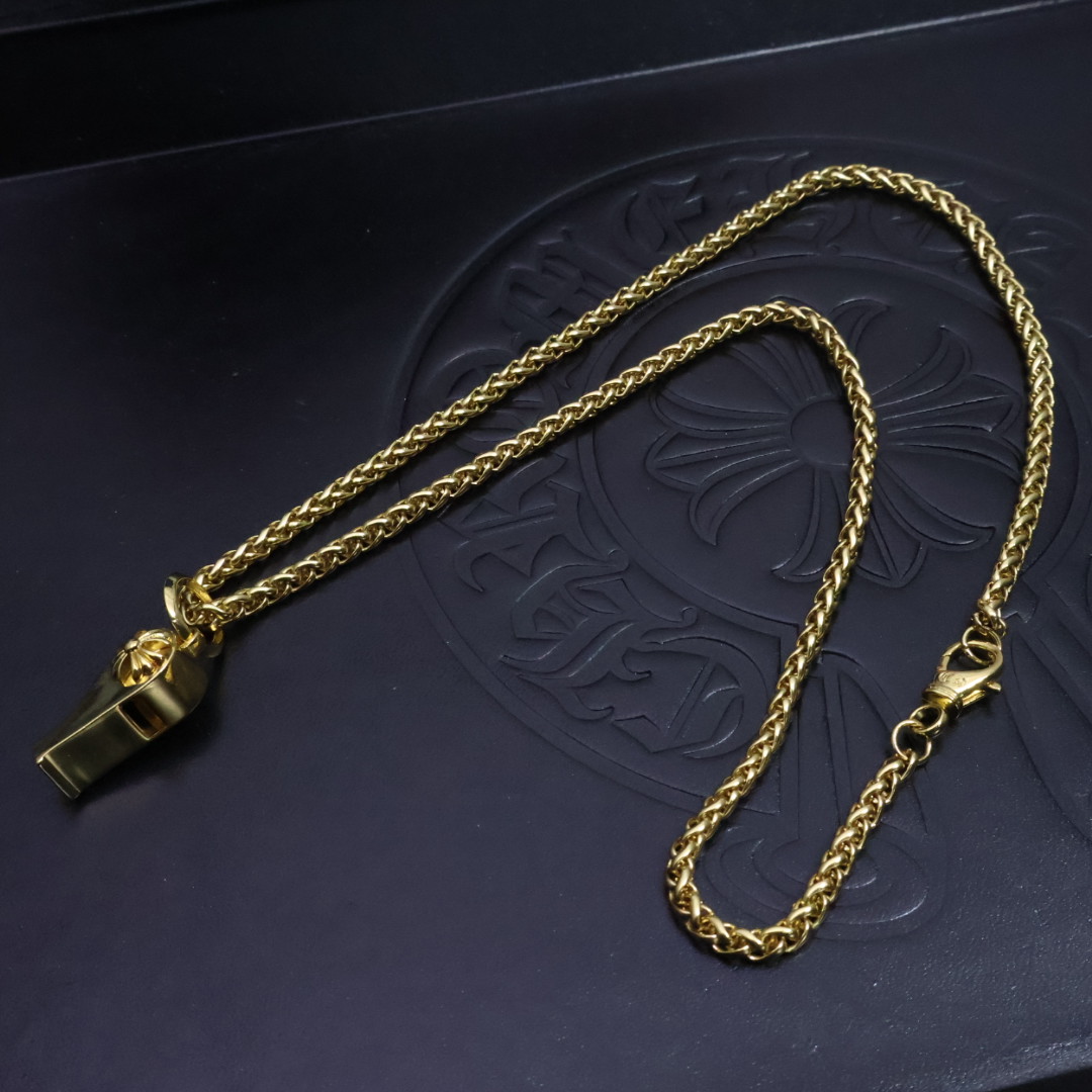 Chrome Hearts Gold-Plated Cross Pendant Necklace - Rock Punk Style 5 1734569959 830