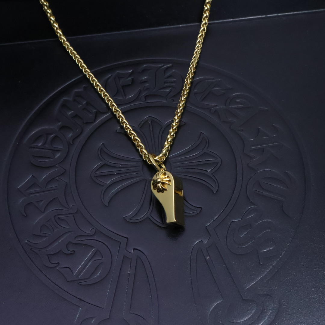 Chrome Hearts Gold-Plated Cross Pendant Necklace - Rock Punk Style 3 1734569959 955