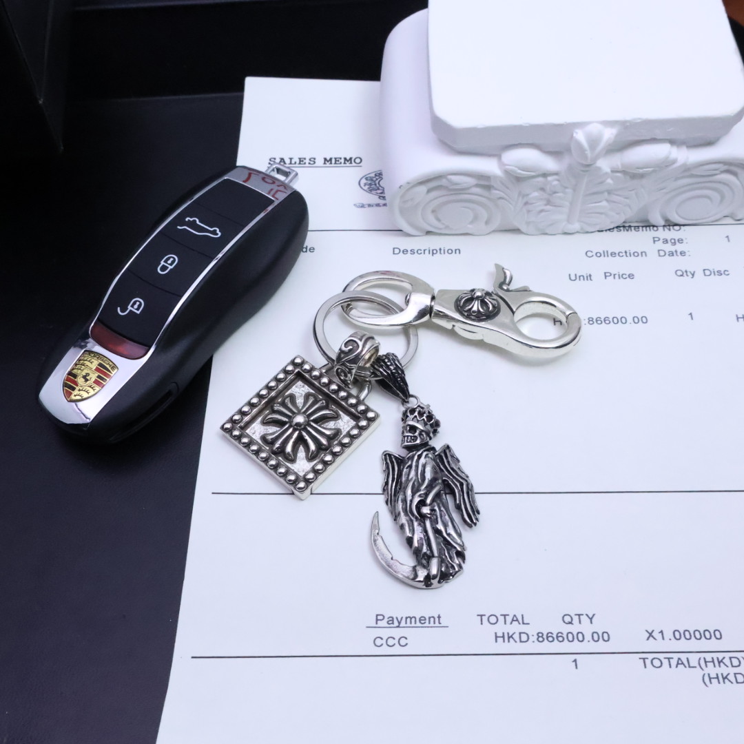 Chrome Hearts 𝐡𝐞𝐚𝐫𝐭克罗心钥匙扣挂件 裤 包 挂件 做工、质感一流