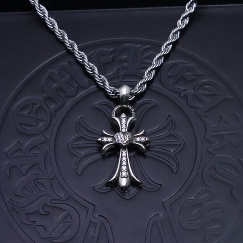 Chrome Hearts Cross Pendant Necklace, Silver Tone, Fashion Jewelry for Men and Women 1 Chrome Hearts Cross Pendant Necklace, Silver Tone, Fashion Jewelry for Men and Women