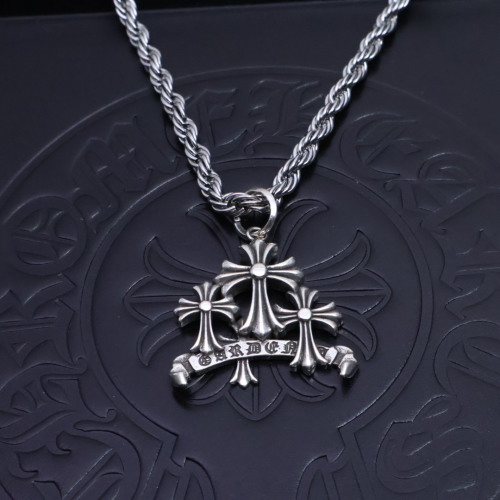 Chrome Hearts Silver Cross Pendant Necklace, Unisex Fashion Jewelry 1 Chrome Hearts Silver Cross Pendant Necklace, Unisex Fashion Jewelry