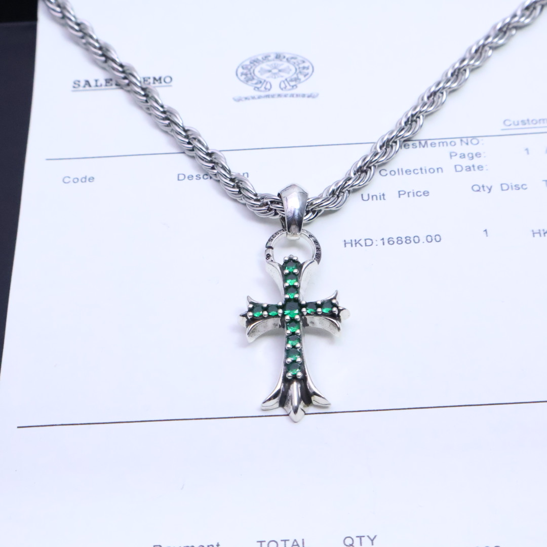 ［2025🎁潮流推荐］𝐂𝐡𝐫𝐨𝐦𝐞 𝐡𝐞𝐚𝐫𝐭𝐬 克罗心✝️项链，麻花链🤩帅爆了克罗心项链 ⚜️造型不同