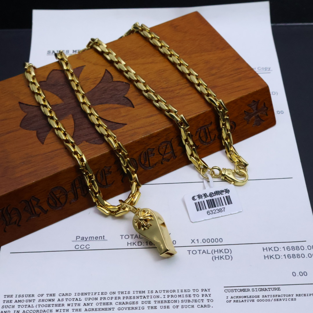 𝐂𝐡𝐫𝐨𝐦𝐞 𝐡𝐞𝐚𝐫𝐭𝐬 克罗心手工制作工艺✝️黄金色经典卖爆的项链，🤩帅爆了克罗心项链 ⚜️造型不同