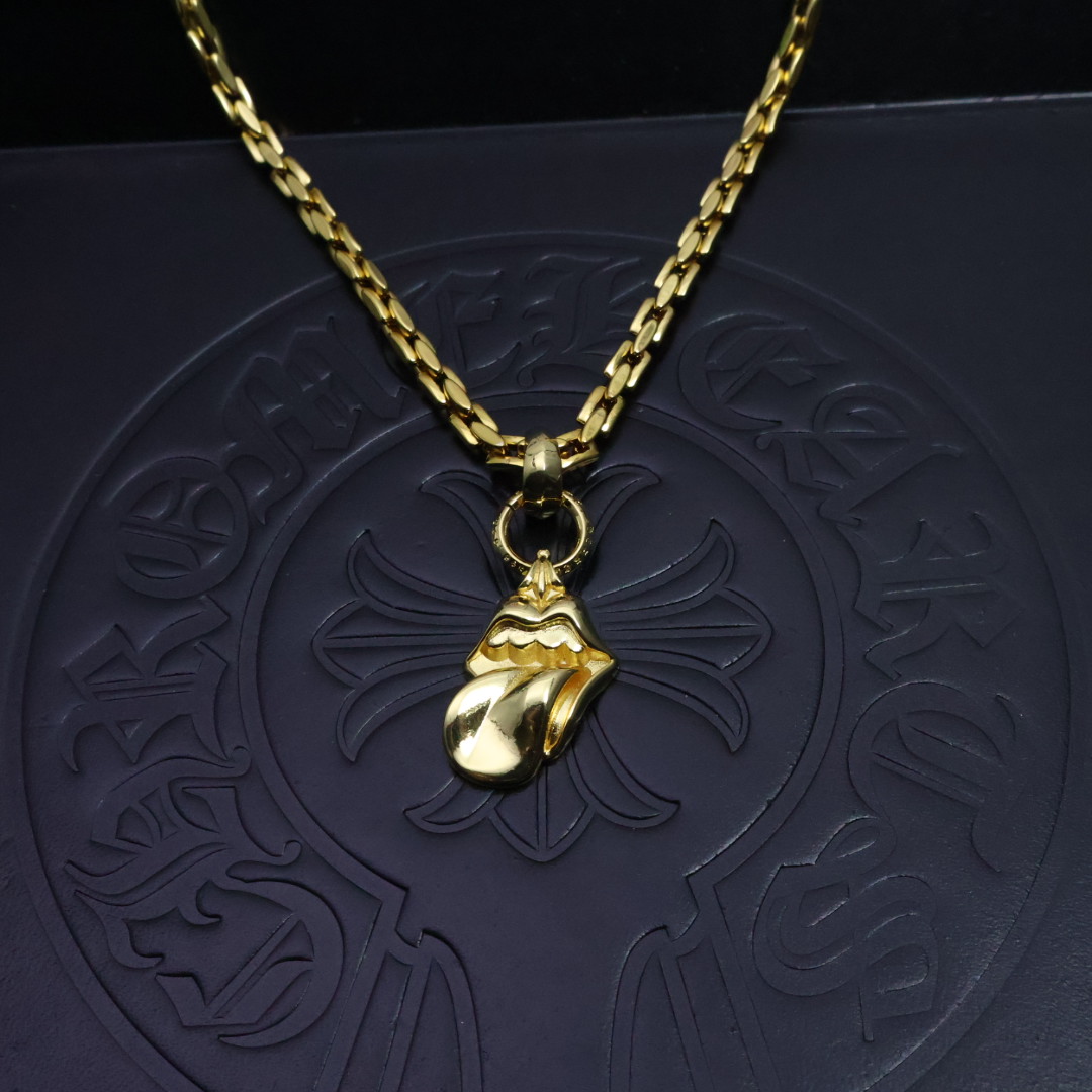 ［2025礼物推荐🎁］𝐂𝐡𝐫𝐨𝐦𝐞 𝐡𝐞𝐚𝐫𝐭𝐬 克罗心手工制作工艺✝️黄金色经典卖爆的项链，🤩帅爆了克